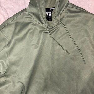 sage green hoodie